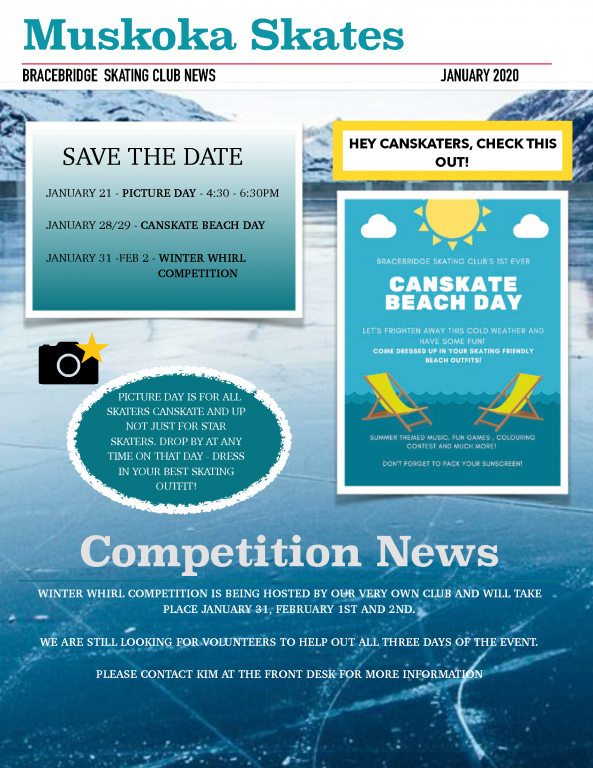 Muskoka Skates — Bracebridge Skating Club Newsletter, January 2020